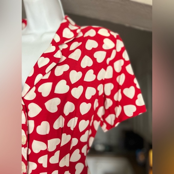 Vintage 80-90s maxi valentine dress-12 - Picture 6 of 11